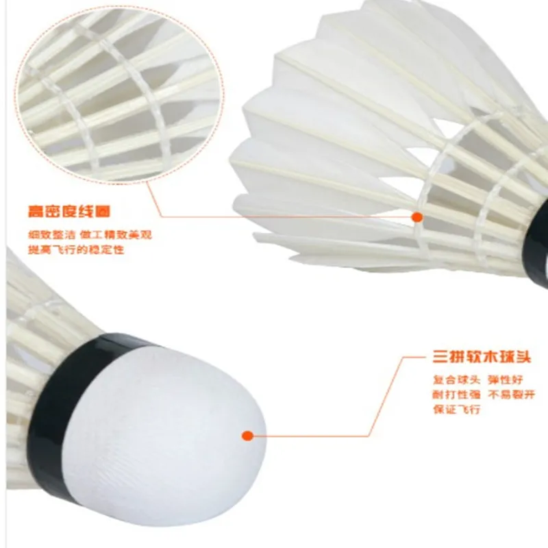 12Pcs Badminton White Plastic Shuttlecocks Indoor Outdoor Gym Sports Accessories 