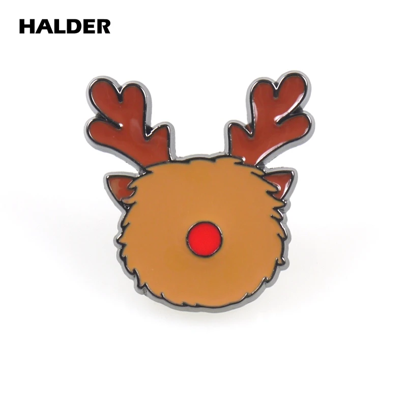 BR0052 halder Rreindeer Броши с кроликом для лица Мультяшные модные украшения забавные булавки Нагрудный значок аксессуар подарок украшения из ткани