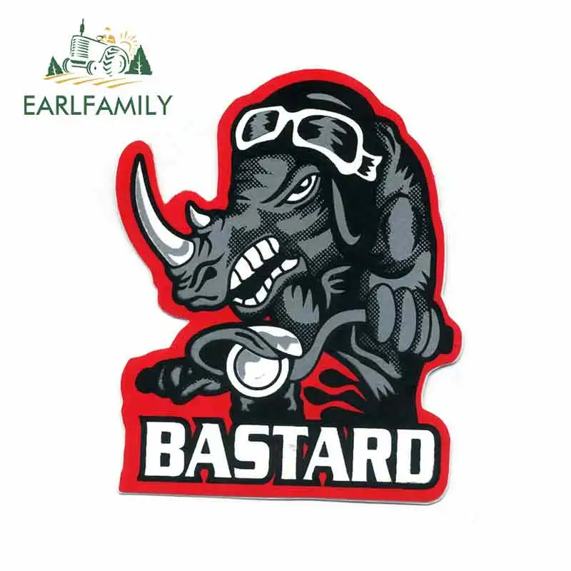 Забавные виниловые наклейки EARLFAMILY 13 см х 10 3 с изображением носорогов гоночных