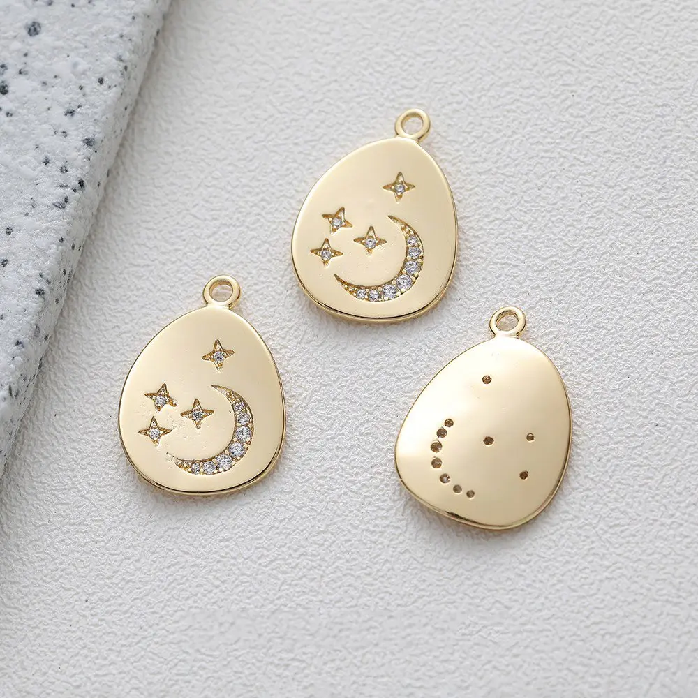 2PCS Celestial North Star Charms for Jewelry Making Pendant DIY
