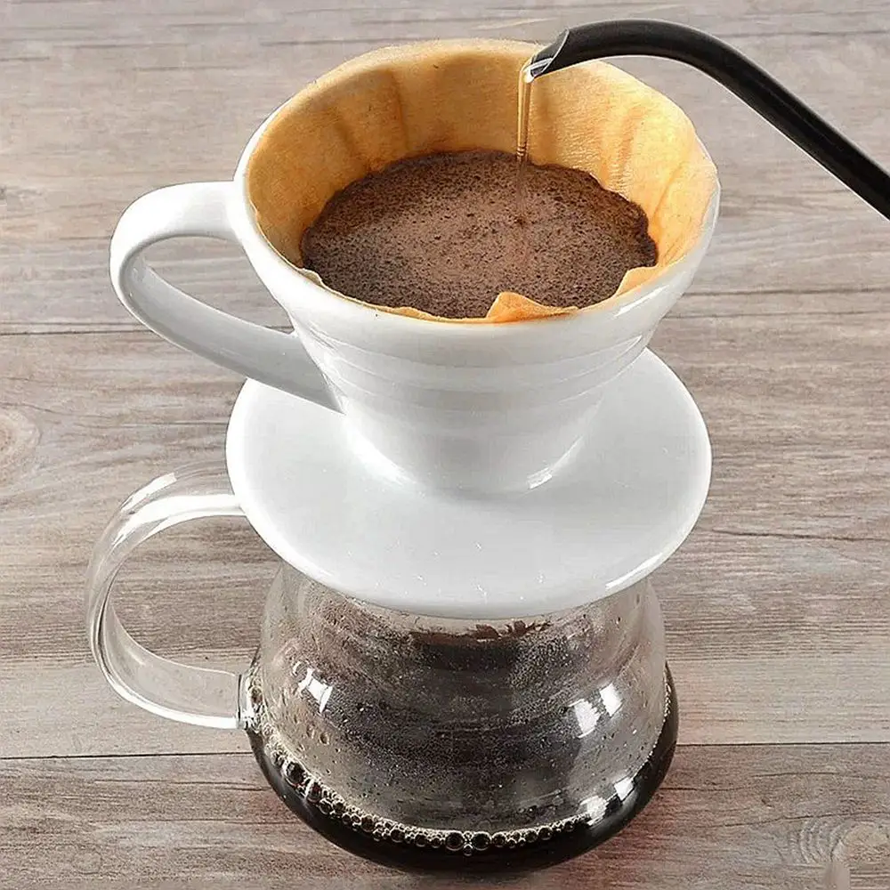 V60 Style Coffee Drip Filter Cup� Ceramics Coffee Dripper 1cups/2cups Coffee Brewing Filter Cup�