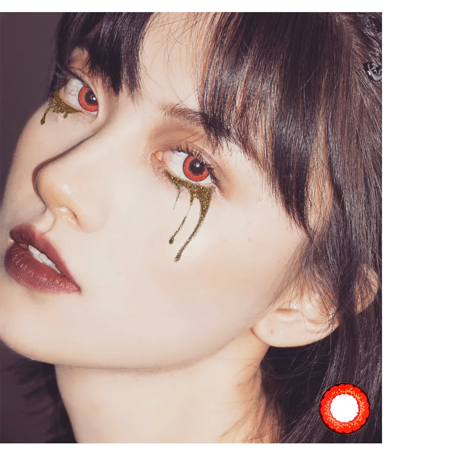 Красивые цветные контактные линзы для зрачков Женская обувь на каждый месяц 14 мм