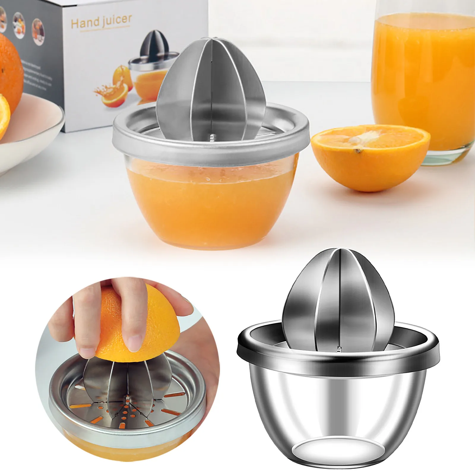 Citrus Orange Juicer Lemon Manual Hand Squeezer Measuring Cup Grater