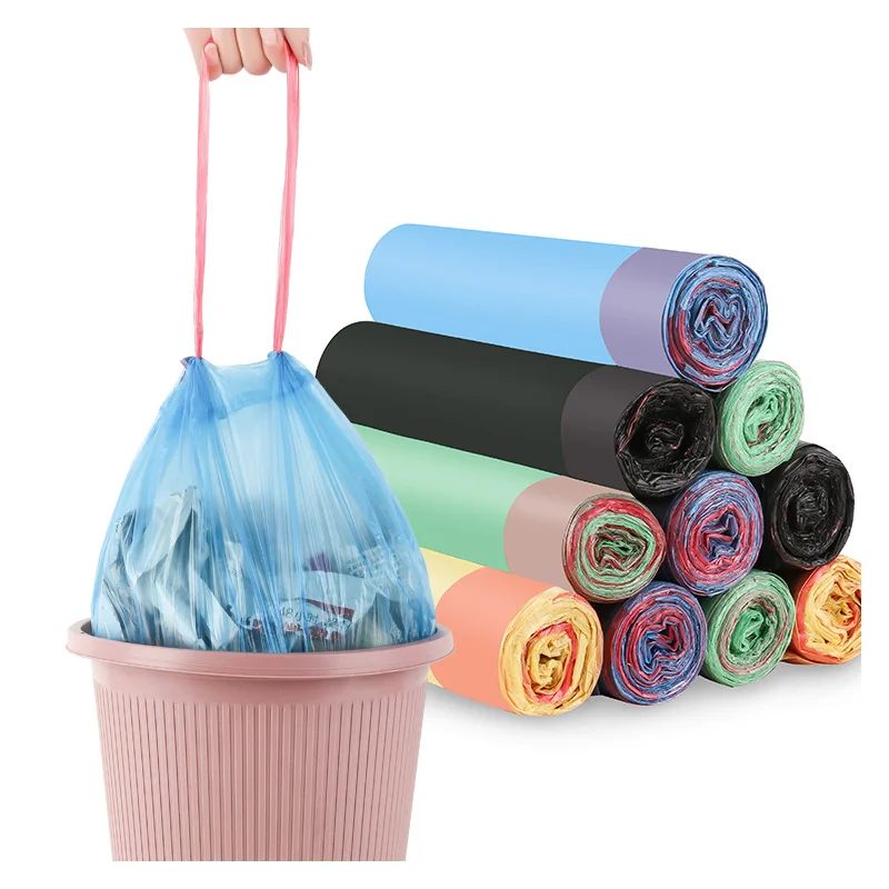 Fule 20Pcs/Roll Disposable Plastic Small Garbage Bag Trash Bags Household  Black 