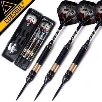 

23g 25g 27g CUESOUL 162mm Professional Steel Tip Darts 3pcs/set Dart Set With Black Drgon Dardos Flights