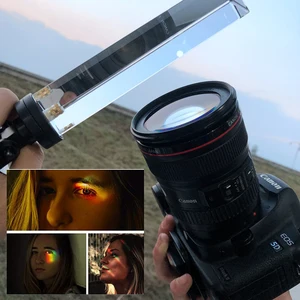 Фотография Радужная Призма треугольные призмы для фотографий без стенда стеклянные фильтры для студийной съемки Фотография Аксессуары - изображение