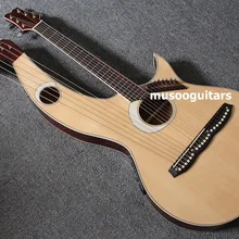 6,6, 8 струнная акустическая электрическая двухгрифовая гитара, гитара-арфа