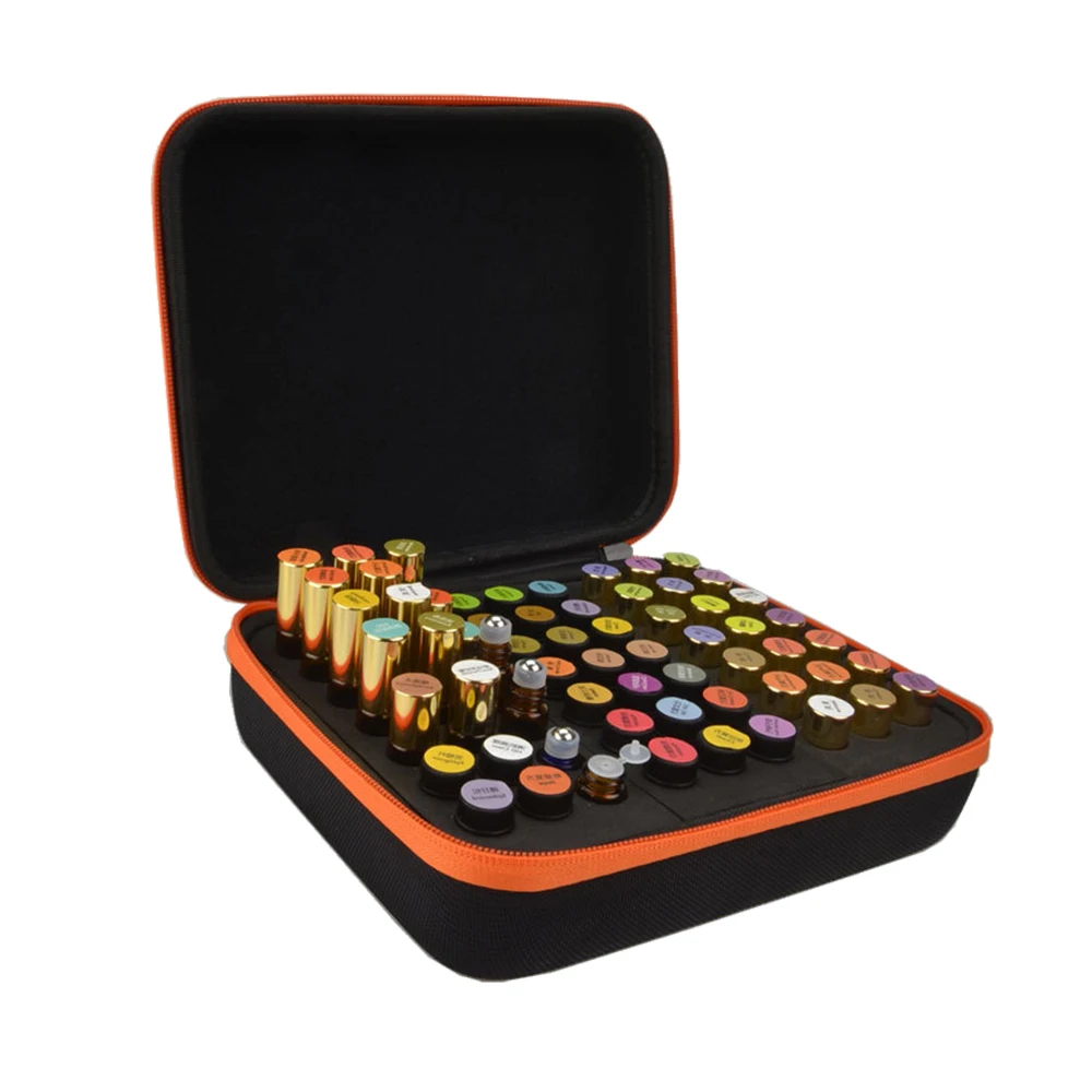 Essential Oil Case 63 Bottles 5ML10ML 15ML Perfume Box Travel Portable Carrying Holder Nail Polish Storage Bag | Дом и сад
