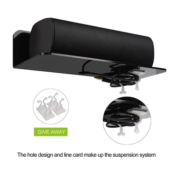 

2 Pcs/lot Acrylic Floating Wall Shelves , Damage-Free Expand Wall Space, Small Display Shelf for Switch/Smart Speaker