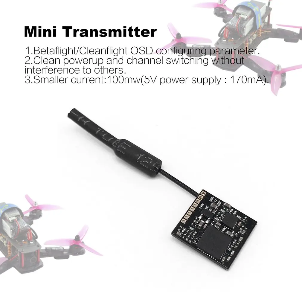 EWRF e7082VM 5 8G 40CH 100 мВт Мощность Регулируемый передатчик FPV Поддержка Смарт аудио