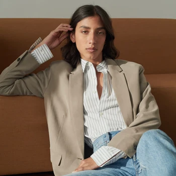 

Elegant Blazer Women Autumn Chic Long Sleeve One Button Pockets Vintage Jacket 2020 Office Lady Blazer Women Suit Coat Winter