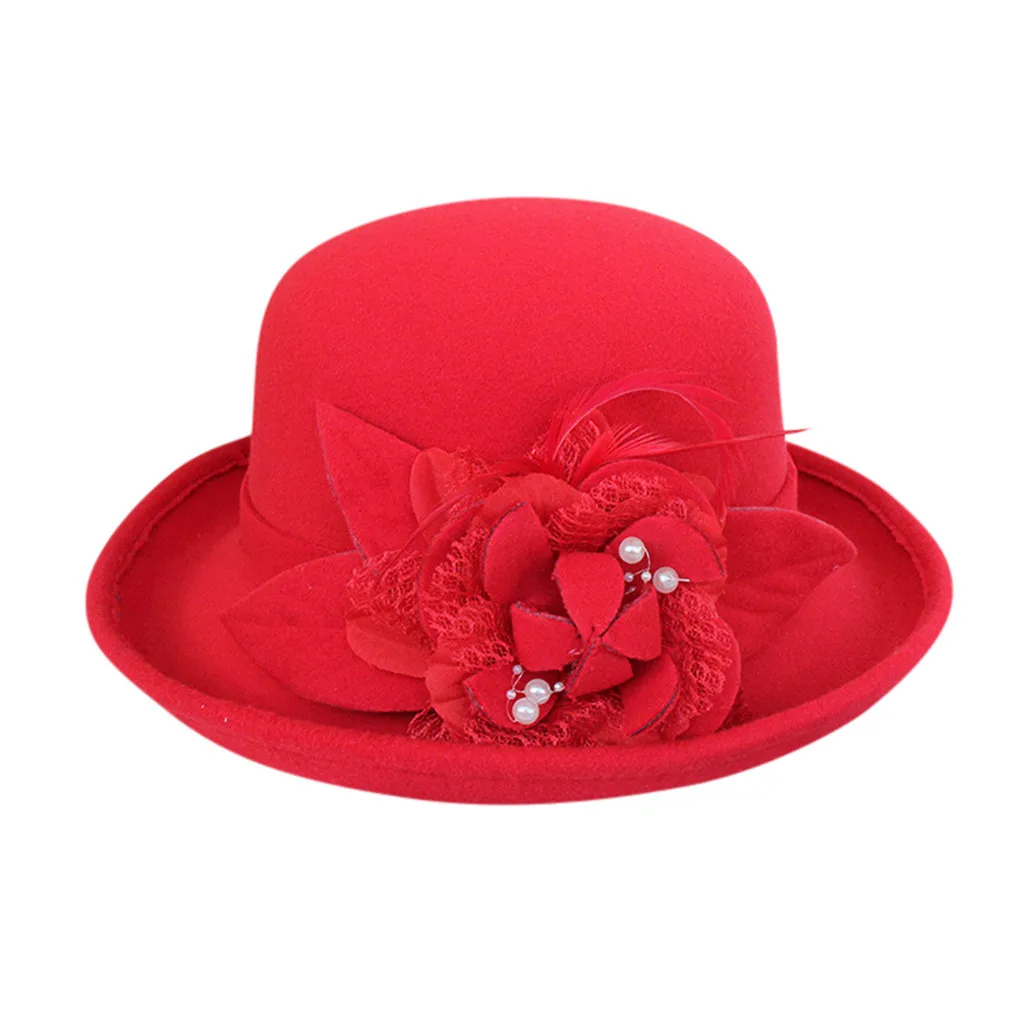 Модные женские береты, элегантные шапки с цветочным принтом, новинка, осенне-зимние шапки, женские шапки для вечеринки, французский берет, шапочки# D - Цвет: Red