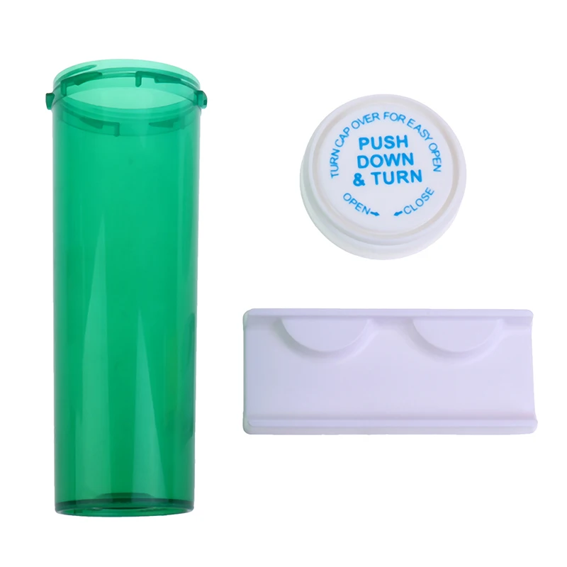 Pill Eyelash Packaging Box Custom Logo Fake 3d Mink Eyelashes Boxes Faux Cils Lash Stripe Empty Case Pill Bottle