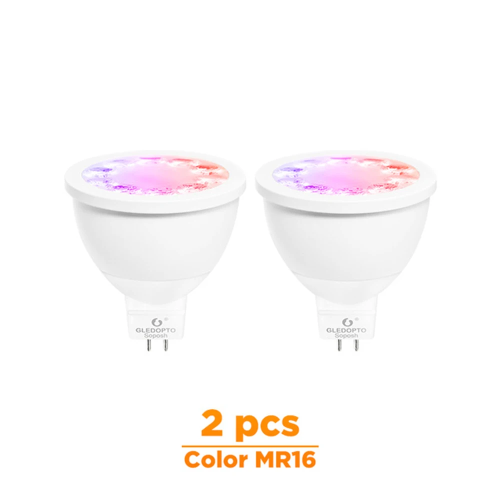 Умный дом zigbee Voice rgbw-контроль 4 Вт mr16 лампа DC12V светодиодный RGB+ CCT прожектор цвет и белый умный светодиодный рабочий с эхо плюс концентратор - Испускаемый цвет: 2 Pcs  color Mr16