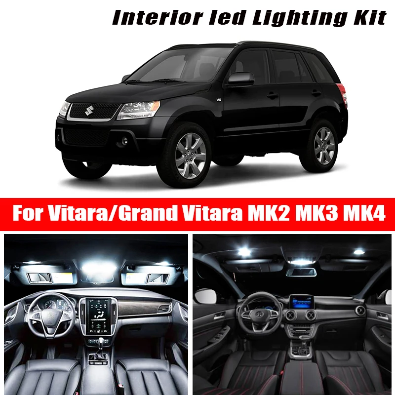 Для 1998 2020 Suzuki Vitara для Гранд витара нового дизайна MK2 MK3 MK4 100% белые светодиодные с