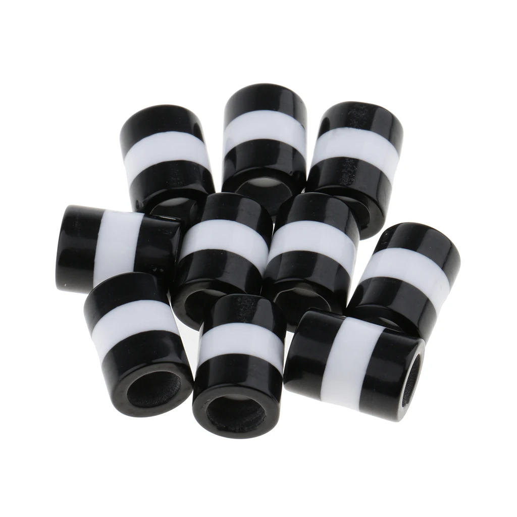 10pcs Plastic Beads Striped Resin Necklace Jewelry Beads Hair Decoration Supplies