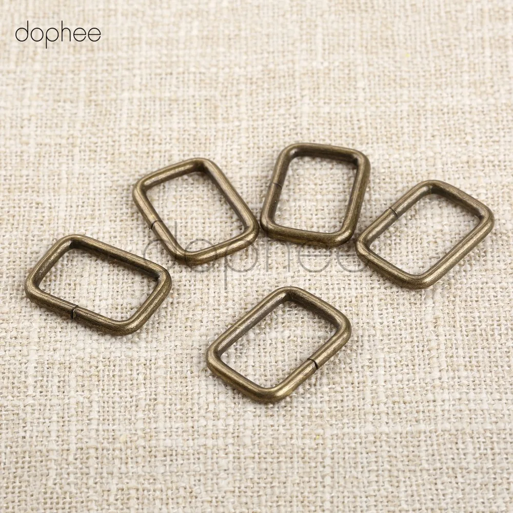 Dophee 20 шт. Металлические Регулируемые Прямоугольные пряжки для колец пояса одежды
