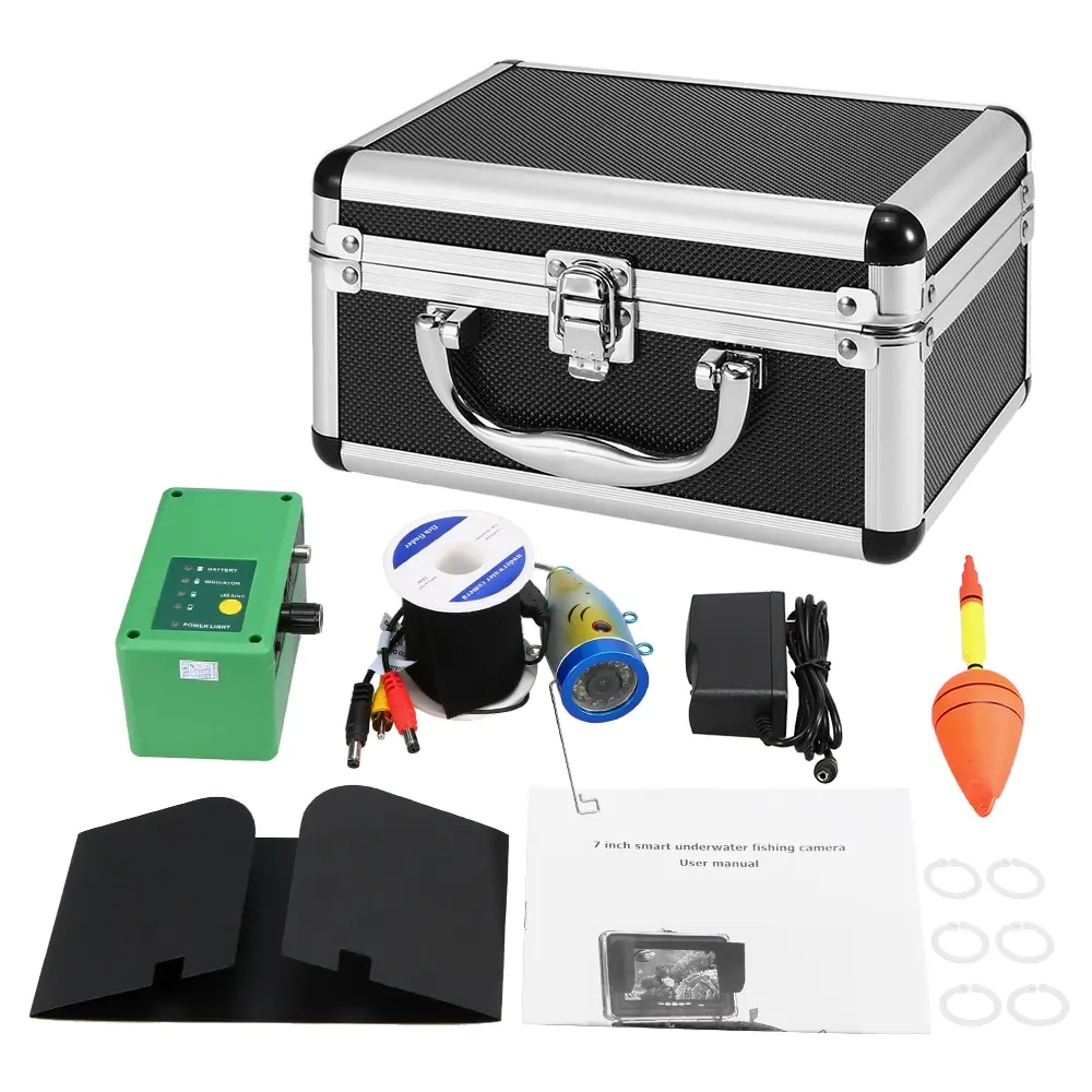 30PCS LEDs Night Vision Fish Finder Equipment 1000TVL TFT Monitor Waterproof Underwater Video Camera Kit Fish Finder