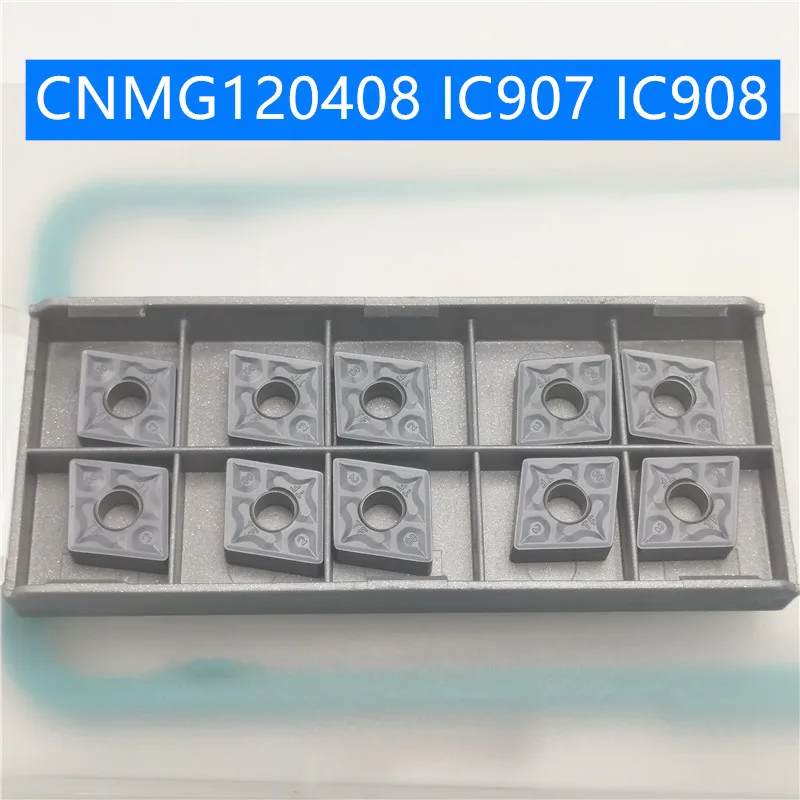 

100PCS CNMG120404 CNMG120408 TF IC907 IC908 Carbide Insert Turning Tool Turning Milling Cutter CNC Cutting Tool