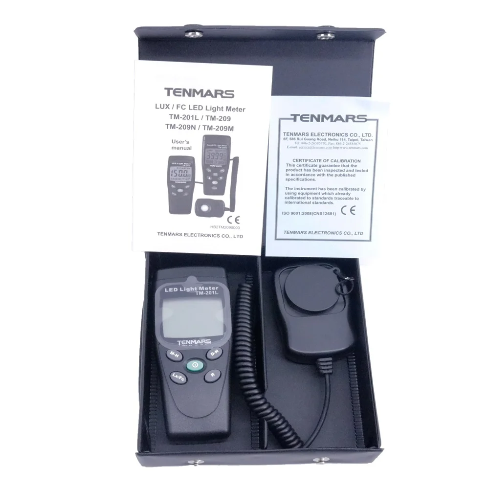 TENMARS TM-201L LUX/FC LED Light Meter 3 1/2 Digits LED With Maximum Reading 2000,Silicon Photodiode and Filter. 6