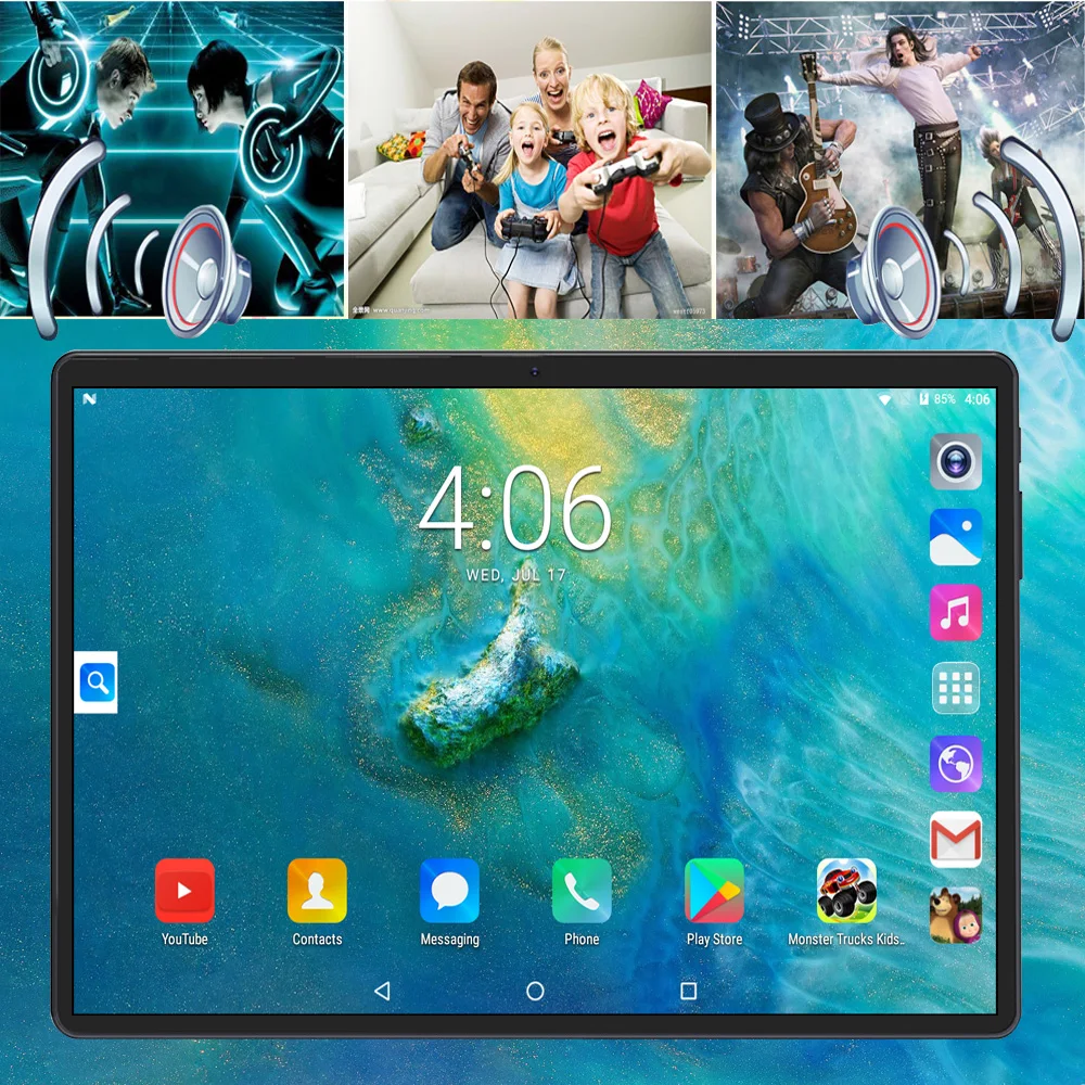 Новинка, 10 дюймов, 4G, планшеты с телефонными звонками, Android 7,0, четыре ядра, 4G+ 64G, планшетный ПК, 3G, 4G, LTE, две sim-карты, ноутбук, Wi-Fi, gps, Bluetooth, tab