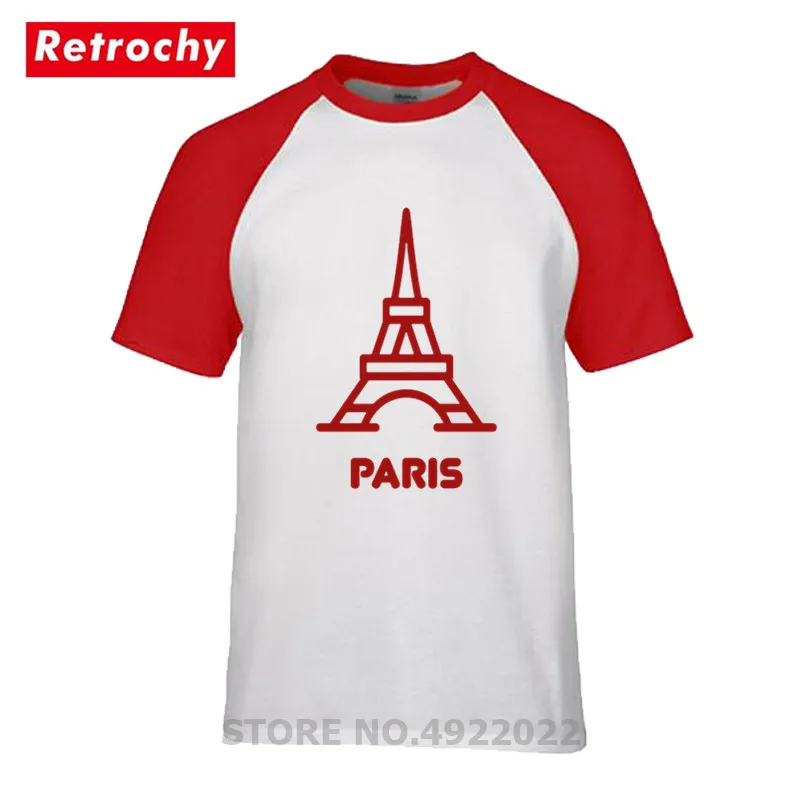 Cotton T-Shirt,Paris Lettering City Fashion Personality Customization