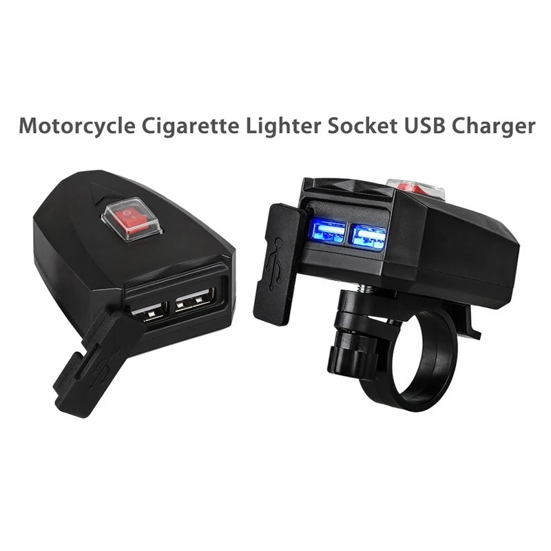 2 Порты и разъёмы 5V 2.1A автомобиля Зарядное устройство мотоцикла ATV машины лодки мотоцикла автомобиля мобильного телефона Зарядное устройство USB разъем