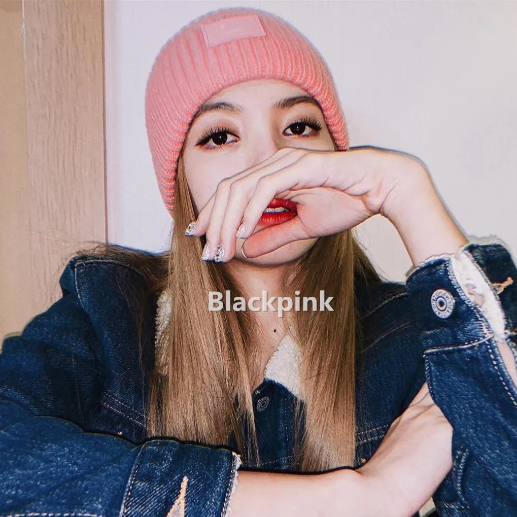 Kpop черно-розовые зимние теплые шерстяные шапки Lisa same для женщин/мужчин, унисекс, 14 цветов, вязаные шапки, модные милые шапки для девушек, рождественские подарки