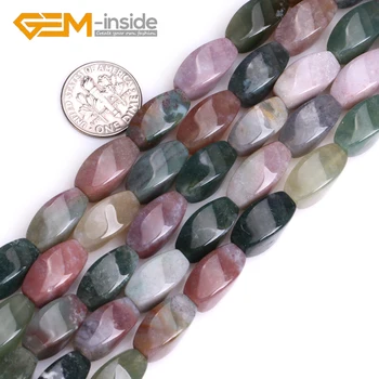 

8x16mm Natural Stone Twist Indian Agates Beads Loose Strand Beads For Jewelry Making DIY Bracelet 15'' Gifts Wholesale