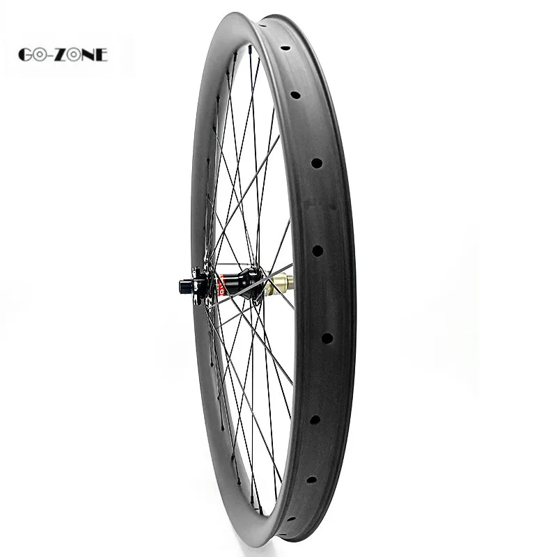 Clearance Go-zone 29er mtb carbon wheelset asymmetric 45x25mm tubeless bike carbon disc wheel novatec D791SB D792SB 100x15 142x12 カーボンホイール 8