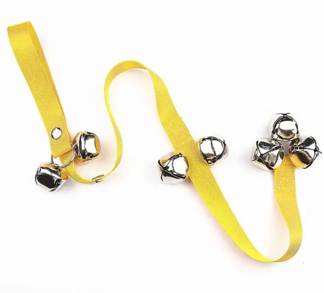 yellow HIPET собака дверной звонок для домашних животных собак Обучение Bell для защиты от захвата двери на открытом воздухе Предупреждение Housebreaking кликер дверной звонок обучения собак инструменты - Цвет: yellow