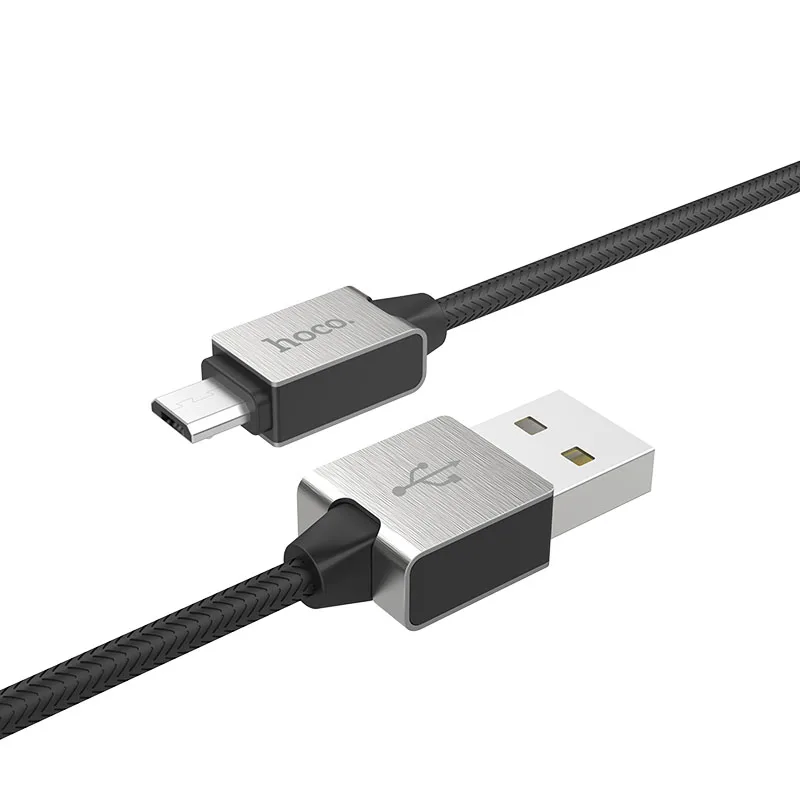 HOCO U49, 20 шт./лот,, 1,2 м, Прочный USB кабель для iPhone, кабель типа C, микрокабель для samsung, USB C, провод зарядного устройства - Цвет: black for Micro