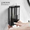 600mL Manual Soap Dispenser Wall Mounted Hand Press Soap Dispenser for Dish Liquid Lotion Shower Gel Shampoo Chamber 4