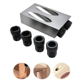 

15° Pocket Hole Screw Jig Aluminium Joints Angle Drill Guide Puncher Locator
