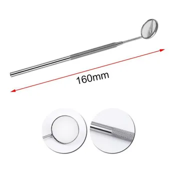 

2 pcs Hand Compact Eyelash Mirror For Checking Eyelash Extension Stainless Steel Dental Mirror Removable Makeup Tools