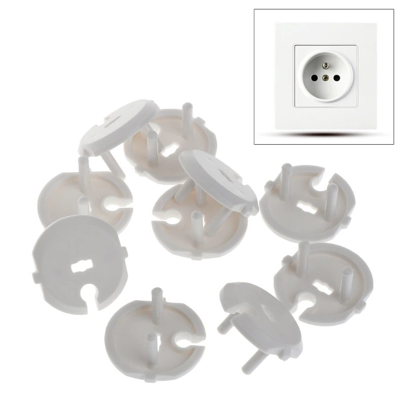 Socket Covers 10Pcs/Lot French Standard Baby Safety Plug Socket Protective Cover Children Care