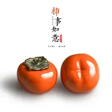 Керамические чайные добавки хурма банки для хранения чайной заварки китайские легкие фу чайные аксессуары коробка для хранения