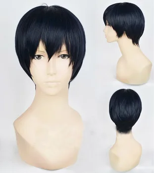 

Haikyuu!! To The Top Cosplay Tobio Kageyama Wig Short Purplish Blue Black Anime Wig Hinata Shouyou Volleyball Star Carnival Wig