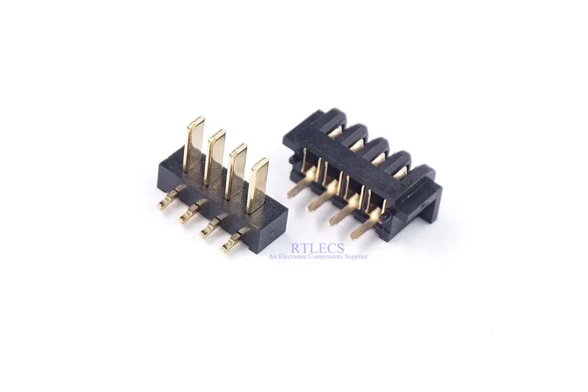 10 Pairs Pitch 2.5 mm 4 Positions Female Blade Receptacle 5.8 Male Header Battery Connector Right Angle Through Holes 7A /pin |