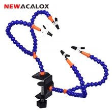 Best Offers NEWACALOX Multi Soldering Helping Hand Third Hand Tool with 4PCS Flexible Arms Soldeirng Station Holder For PCB Welding Repair Best Offers NEWACALOX Multi Soldering Helping Hand Third Hand Tool with 4PCS Flexible Arms Soldeirng Station Holder For PCB Welding Repair