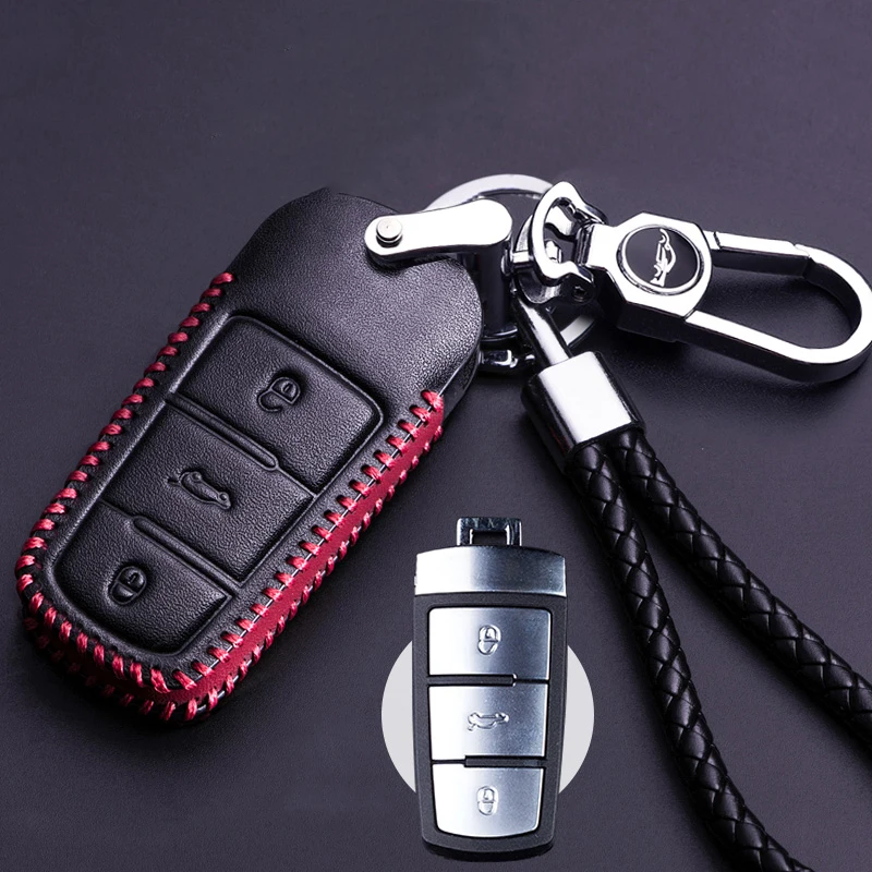 STYLE E-2 Посвящается Volkswagen New Laguna plus Magotan Sagitar Passat Tiguan Tuyue Baolai кожаный автомобильный набор ключей с дистанционным управлением - Название цвета: STYLE E-2