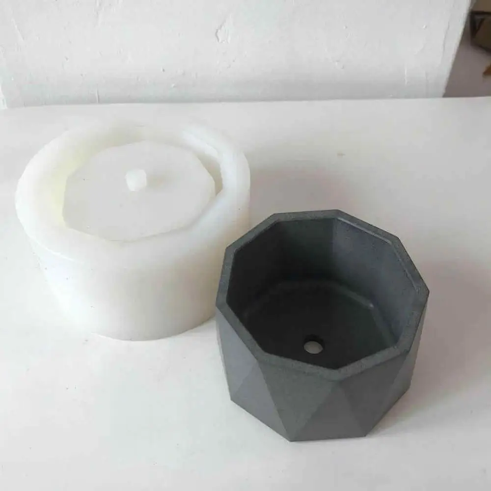 geometric pot mold Concrete Planter Molds Cement Flower Pot DIY Clay | Дом и сад