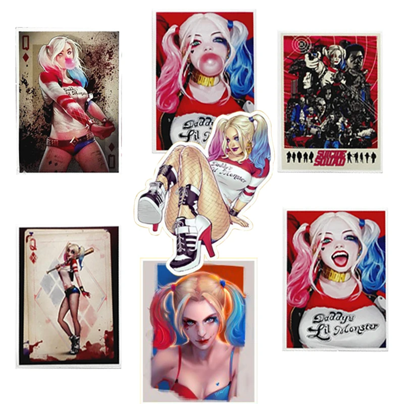 

7Pcs/Lot Suicide Squad Harley Quinn Sticker For Car Laptop Luggage Skateboard Decal