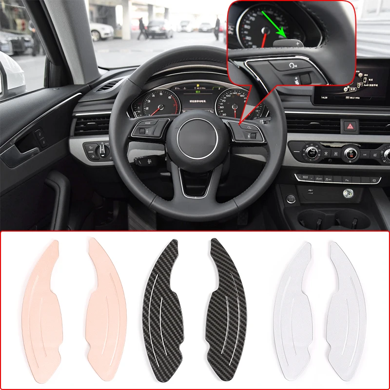 

Car Steering Wheel Gear Shift Paddle Decoration Trim For Audi A3 S3 A4L S4 A5 S5 SQ5 A8 R8 Q3 Q5L Q7 TT TTS Auto Interior Parts