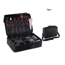 Сумка для инструментов для макияжа большой двухуровневый на одно плечо водонепроницаемый Оксфордский Водонепроницаемый Косметический Чехол Косметическая кисть органайзер косметичка