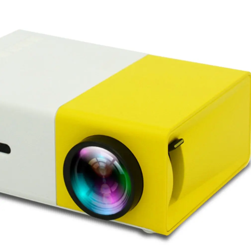 YG300 светодиодный мини-проектор с высоким разрешением ультра портативный HD 1080P HDMI USB проектор медиаплеер США ЕС AU разъем стандарта Великобритании два цвета