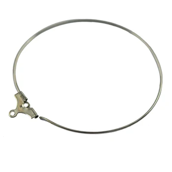 

100PCS Beading Hoop Earring Finding Components with Loop Plated Brass Metal