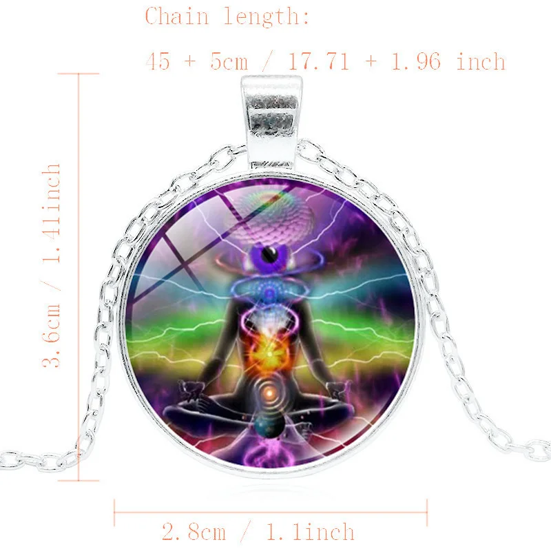 7 Chakra Reiki Healing Halskette Buddha Yoga Meditation Anhänger  Spirituelle Om Symbol Hoffen Schmuck Kette Aussage Halskette HZ1 -  AliExpress