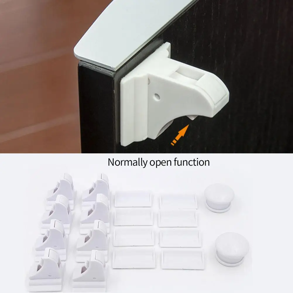 

Magnetic Child Lock 8locks+2key Baby Safety Baby Protections Cabinet Door Lock Kids Drawer Locker Security Invisible Locks