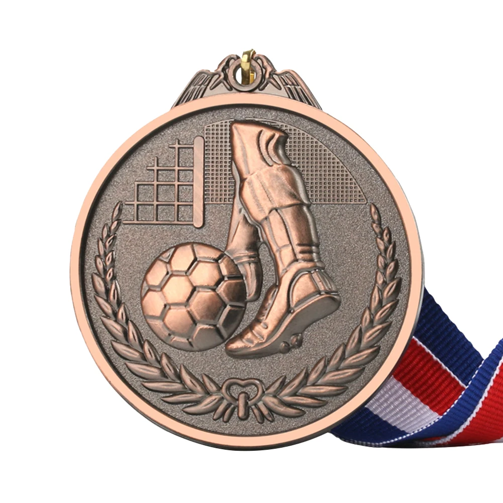Médaille De Concours De Football, En Or, En Argent Et En Bronze